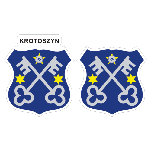 Przejdź do produktu Naklejki Herb - Krotoszyn 6 i 7 cm