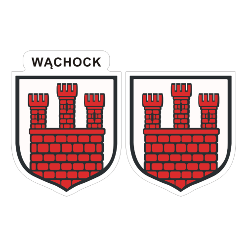 Przejdź do produktu Naklejki Herb - Wąchock 6 i 7 cm