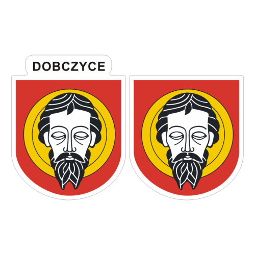 Przejdź do produktu Naklejki Herb - Dobczyce 6 i 7 cm