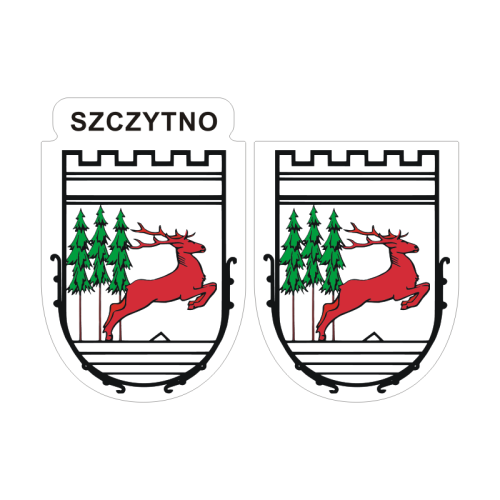 Przejdź do produktu Naklejki Herb - Szczytno 6 i 7 cm