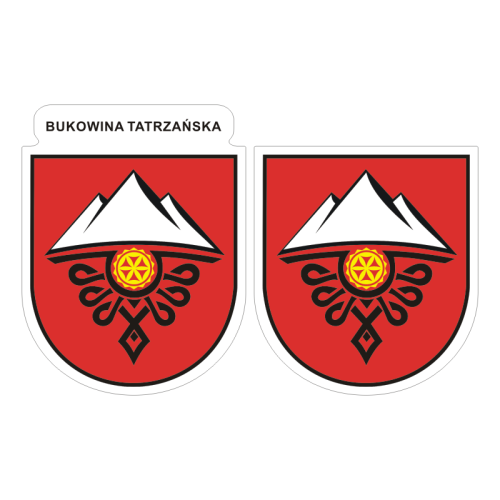 Przejdź do produktu Naklejki Herb - Gmina Bukowina Tatrzańska 6 i 7 cm