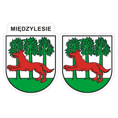 Przejdź do produktu Naklejki Herb - Międzylesie 6 i 7 cm