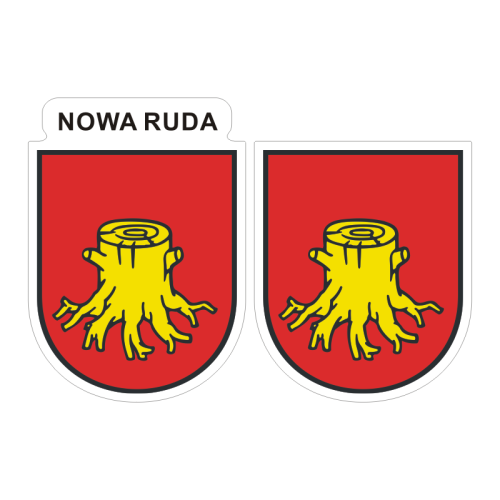 Przejdź do produktu Naklejki Herb - Nowa Ruda 6 i 7 cm