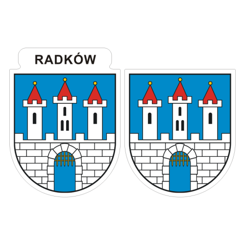 Przejdź do produktu Naklejki Herb - Radków 6 i 7 cm