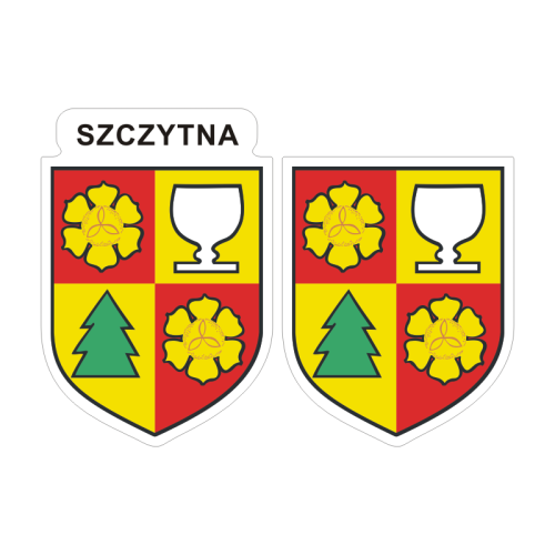 Przejdź do produktu Naklejki Herb - Szczytna 6 i 7 cm