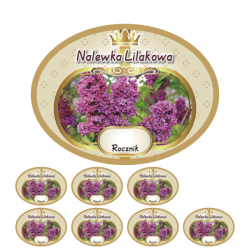 Przejdź do produktu Etykiety na Nalewki nr 727 z Lilaka 8 szt.