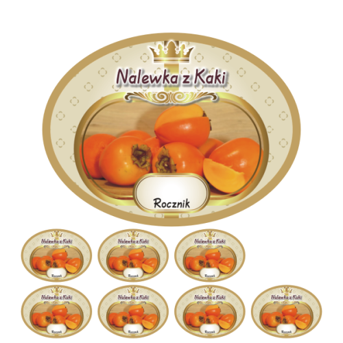 Przejdź do produktu Etykiety na Nalewki nr 729 z Kaki 8 szt.