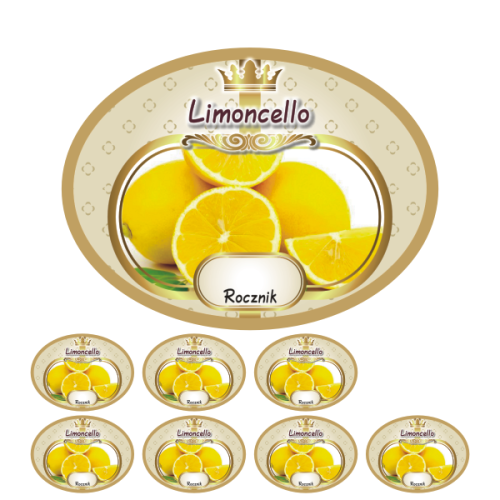 Przejdź do produktu Etykiety na Nalewki nr 733 Limoncello 8 szt.