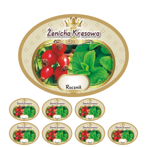Przejdź do produktu Etykiety na Nalewki nr 735 Żenicha Kresowa 8 szt.
