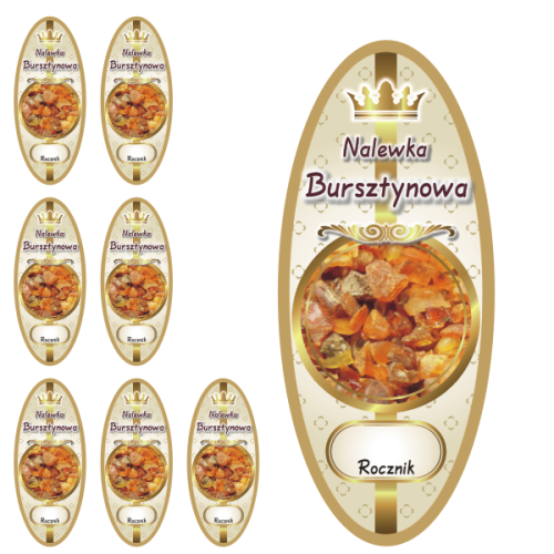 Przejdź do produktu Etykiety na Nalewki nr 928 Bursztynowa 8 szt.