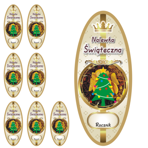 Przejdź do produktu Etykiety na Nalewki nr 932 Świąteczna 8 szt.