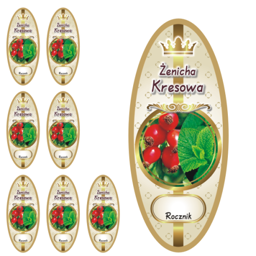 Przejdź do produktu Etykiety na Nalewki nr 935 Żenicha Kresowa 8 szt.