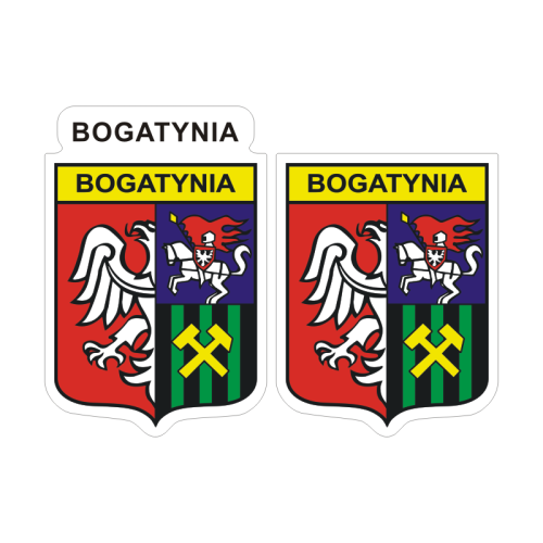 Przejdź do produktu Naklejki Herb - Bogatynia 6 i 7 cm