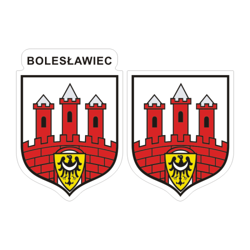 Przejdź do produktu Naklejki Herb - Bolesławiec 6 i 7 cm