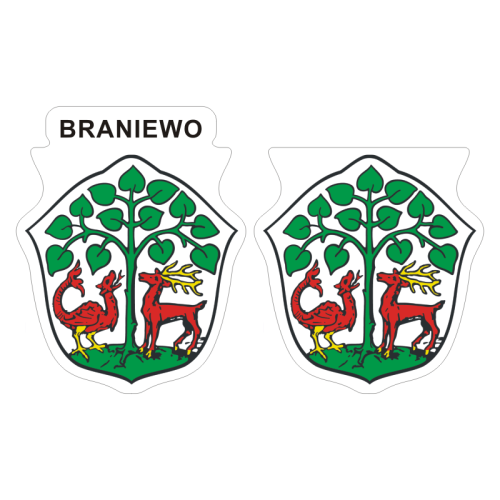 Przejdź do produktu Naklejki Herb - Braniewo 6 i 7 cm