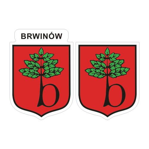 Przejdź do produktu Naklejki Herb - Brwinów 6 i 7 cm