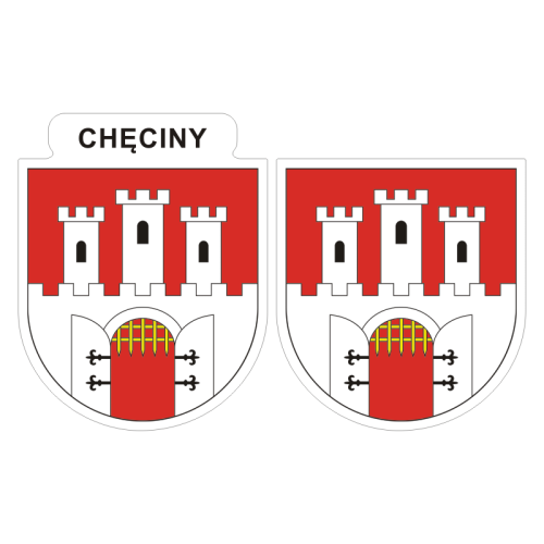 Przejdź do produktu Naklejki Herb - Chęciny 6 i 7 cm