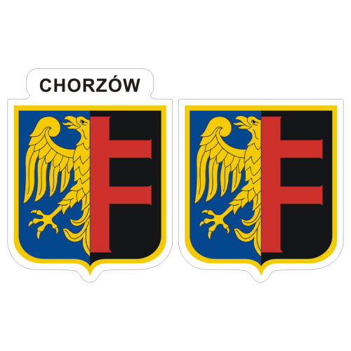 Przejdź do produktu Naklejki Herb - Chorzów 6 i 7 cm