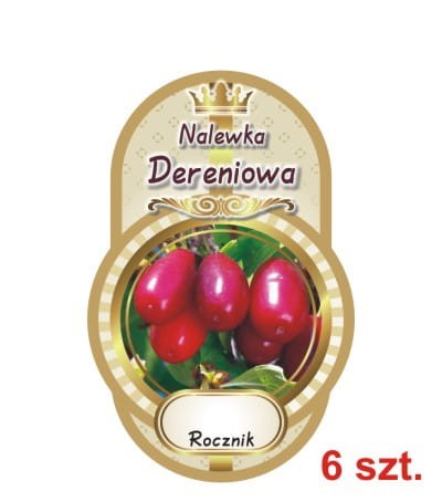 Przejdź do produktu Etykiety na Nalewki nr 424 dereniowa 6 szt.