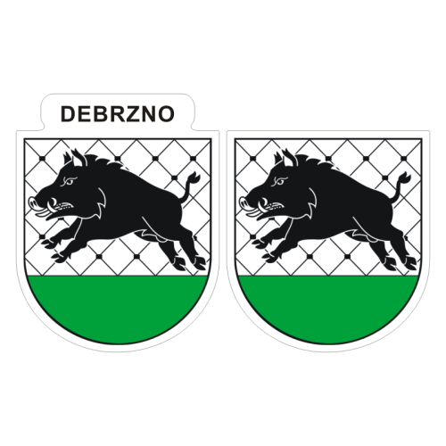 Przejdź do produktu Naklejki Herb - Debrzno 6 i 7 cm