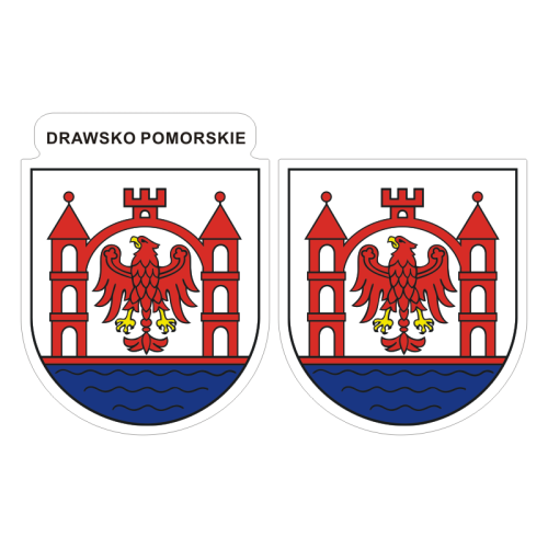 Przejdź do produktu Naklejki Herb - Drawsko Pomorskie 6 i 7 cm