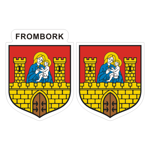 Przejdź do produktu Naklejki Herb - Frombork 6 i 7 cm