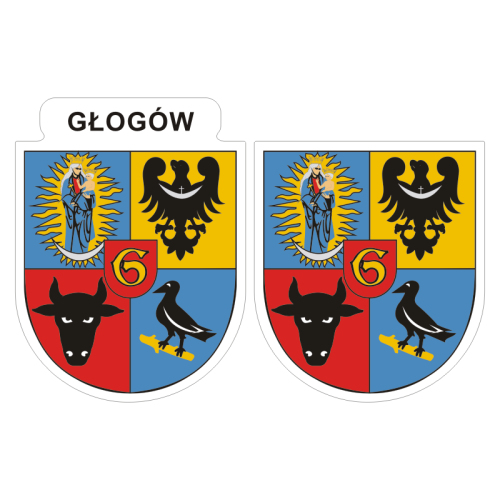 Przejdź do produktu Naklejki Herb - Głogów 6 i 7 cm