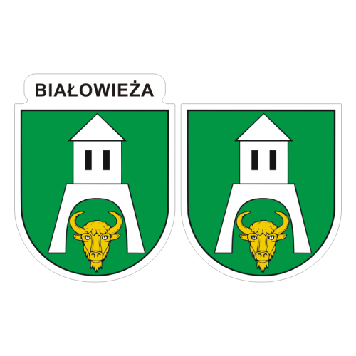 Przejdź do produktu Naklejki Herb - Gmina Białowieża 6 i 7 cm