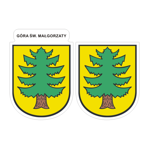 Przejdź do produktu Naklejki Herb - Gmina Góra świętej Małgorzaty 6 i 7 cm