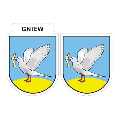 Przejdź do produktu Naklejki Herb - Gniew 6 i 7 cm