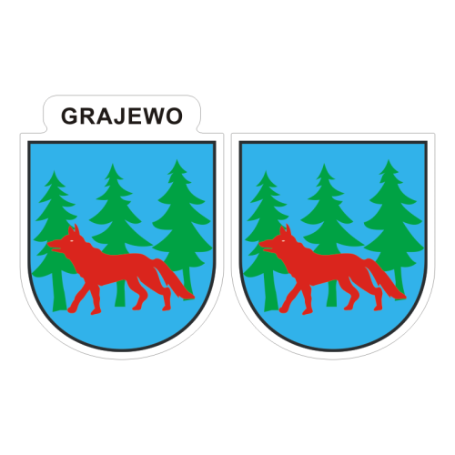 Przejdź do produktu Naklejki Herb - Grajewo 6 i 7 cm