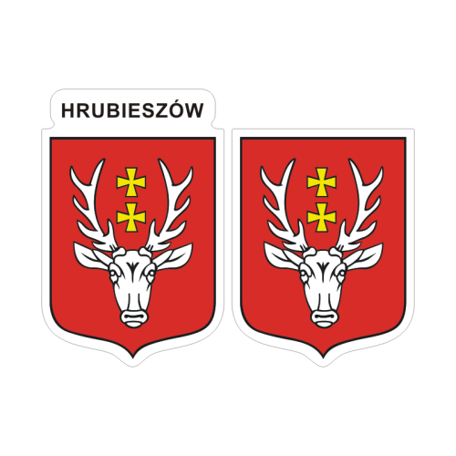 Przejdź do produktu Naklejki Herb - Hrubieszów 6 i 7 cm