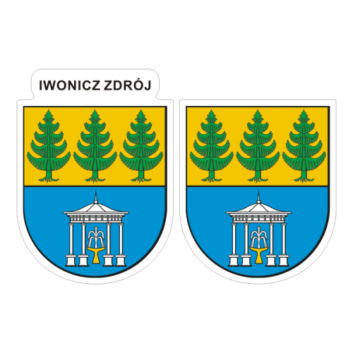 Przejdź do produktu Naklejki Herb - Iwonicz Zdrój 6 i 7 cm