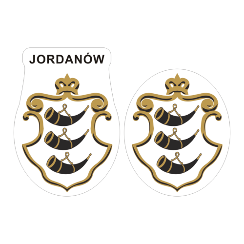 Przejdź do produktu Naklejki Herb - Jordanów 6 i 7 cm