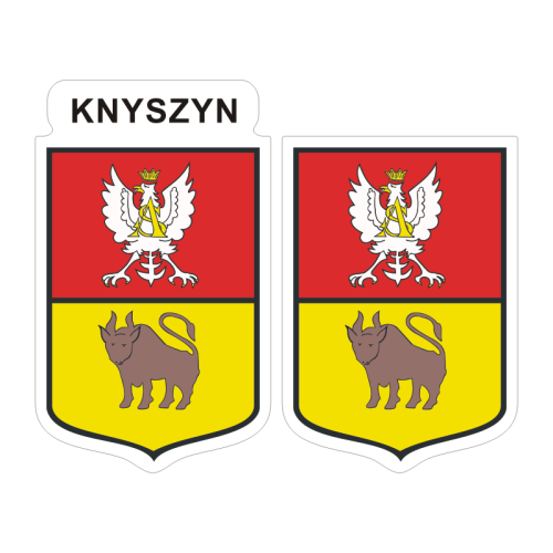 Przejdź do produktu Naklejki Herb - Knyszyn 6 i 7 cm