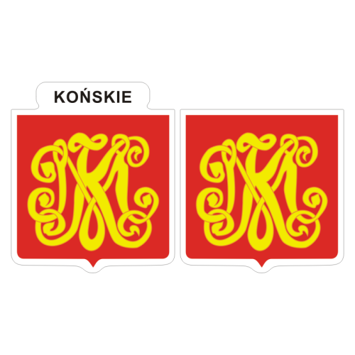Przejdź do produktu Naklejki Herb - Końskie 6 i 7 cm