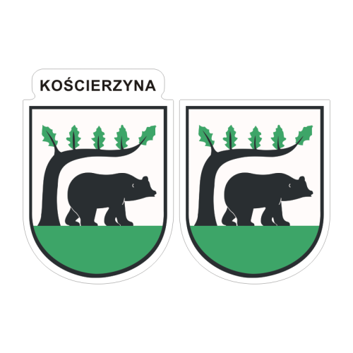 Przejdź do produktu Naklejki Herb - Kościerzyna 6 i 7 cm