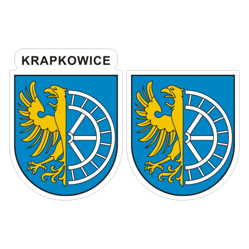 Przejdź do produktu Naklejki Herb - Krapkowice 6 i 7 cm