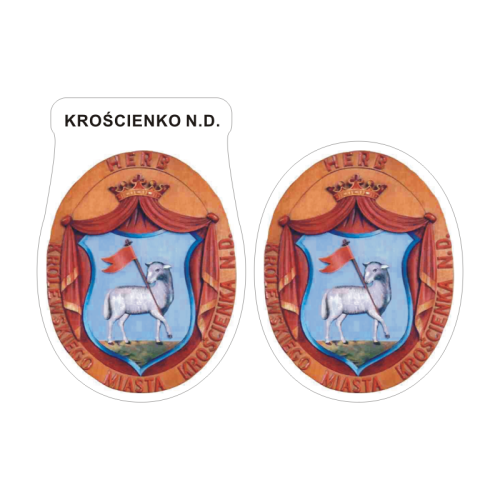 Przejdź do produktu Naklejki Herb - Krościenko nad Dunajcem 6 i 7 cm