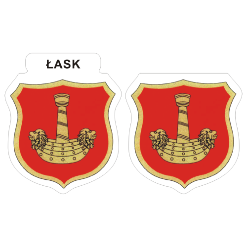Przejdź do produktu Naklejki Herb - Łask 6 i 7 cm