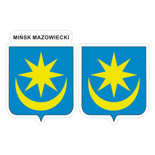 Przejdź do produktu Naklejki Herb - Mińsk Mazowiecki 6 i 7 cm