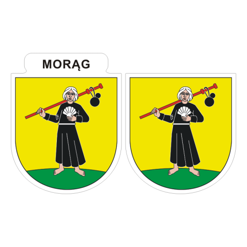 Przejdź do produktu Naklejki Herb - Morąg 6 i 7 cm