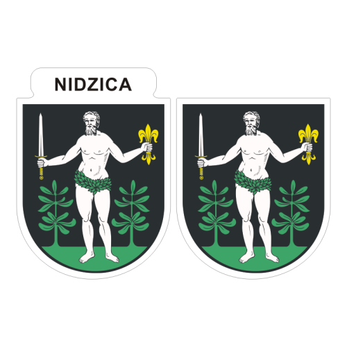 Przejdź do produktu Naklejki Herb - Nidzica 6 i 7 cm