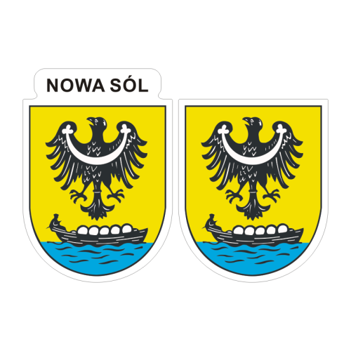 Przejdź do produktu Naklejki Herb - Nowa Sól 6 i 7 cm