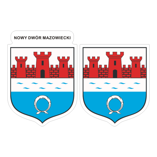 Przejdź do produktu Naklejki Herb - Nowy Dwór Mazowiecki 6 i 7 cm