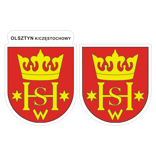 Przejdź do produktu Naklejki Herb - Olsztyn koło Częstochowy 6 i 7 cm