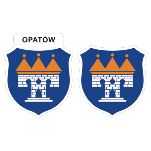 Przejdź do produktu Naklejki Herb - Opatów 6 i 7 cm