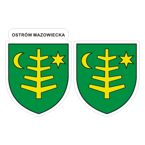 Przejdź do produktu Naklejki Herb - Ostrów Mazowiecka 6 i 7 cm