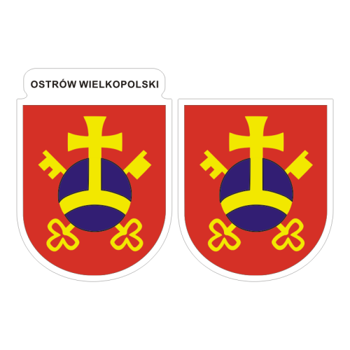 Przejdź do produktu Naklejki Herb - Ostrów Wielkopolski 6 i 7 cm
