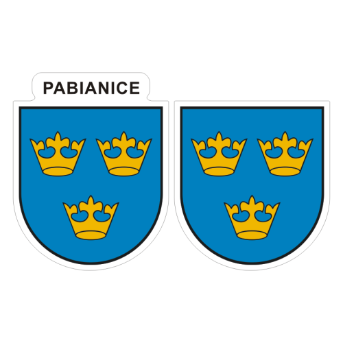Przejdź do produktu Naklejki Herb - Pabianice 6 i 7 cm